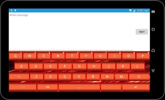 Neon Red Keyboard Theme Ekran Görüntüsü 2