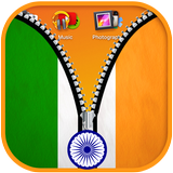 Indian Flag Zipper Screen ไอคอน