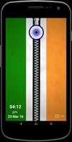 Indian Flag Zipper Screen Poster