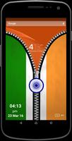 برنامه‌نما Indian Flag Zipper Screen عکس از صفحه