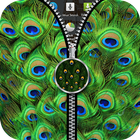 Peacock Art Zipper Screen أيقونة