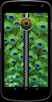 Peacock Art Zipper Screen الملصق