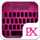 Pink Black Keyboard Theme ไอคอน