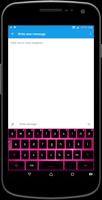 Pink Black Keyboard Theme Affiche