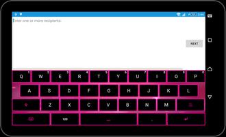 Pink Black Keyboard Theme capture d'écran 2