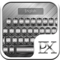 Silver Metal Keyboard Theme