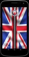 UK Flag Zip Screen Affiche
