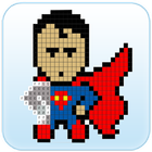 Superhero Coloring - Color By Number - Pixel Box أيقونة