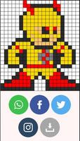 Superhero Coloring - Color By Number - Pixel Box تصوير الشاشة 3