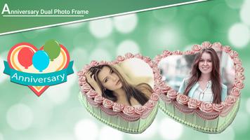 Anniversary Cake Ideas-Couple Photos on Cake Affiche