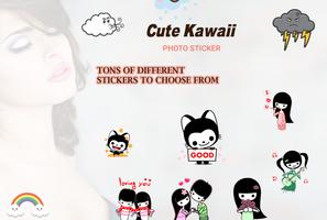 Cute Kawaii Photo Sticker Affiche