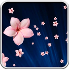 Pink Flowers Live Wallpaper أيقونة