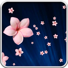 Pink Flowers Live Wallpaper icône