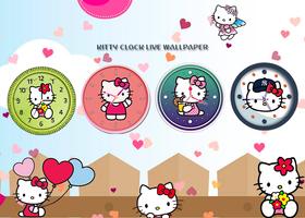 Kitty Clock Live Wallpaper الملصق