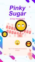 Pinky Sugar Theme&Emoji Keyboard captura de pantalla 3