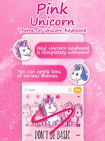 Pink Unicorn Emoji Keyboard Th poster