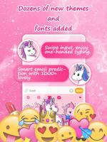 Pink Unicorn Emoji Keyboard Th screenshot 1