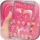 ピンクのハートの水の滴り APK