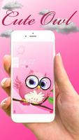 Pink anime cute owl theme Ekran Görüntüsü 1