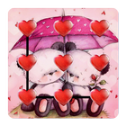 Pink bear theme sweetheart icon