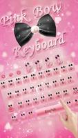 Roze vlinderdas toetsenbord-poster