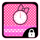 Pink bow tie girl theme icône