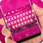 Pink black Glitter Keyboard icône