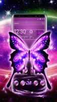 3D Neon Butterfly Launcher Affiche