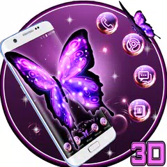 3D Neon Butterfly Theme APK download