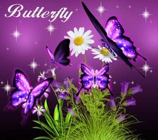 3D Neon Butterfly Theme اسکرین شاٹ 1