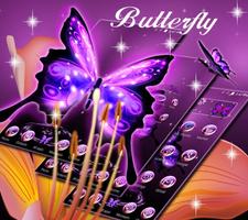 3D Neon Butterfly Theme اسکرین شاٹ 2
