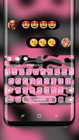 Pink Camo Wallpaper Keyboard Affiche