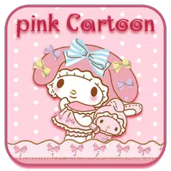 ピンクの漫画のかわいいキティ アプリダウンロード