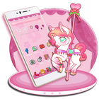 Cute Carrousel Unicorn Theme أيقونة