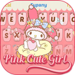 Pink Cute Girl Theme&Emoji Keyboard