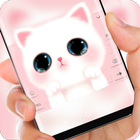 Pink cute Kitty cat Theme Zeichen