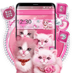 Thème FREE Pink Salmon Color Diamond Kittens
