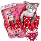 3D Cute Kitty Gift Theme 圖標