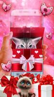 3D Cute Kitty Gift Theme स्क्रीनशॉट 2