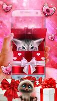 3D Cute Kitty Gift Theme syot layar 2