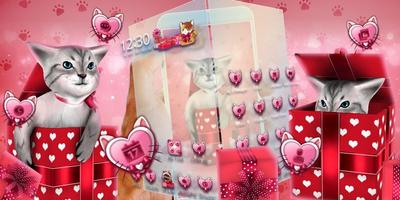 3D Cute Kitty Gift Theme स्क्रीनशॉट 3