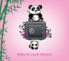 Pink Cute Panda Launcher Affiche