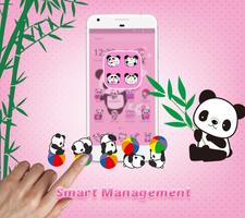 Pink Cute Panda Launcher capture d'écran 1