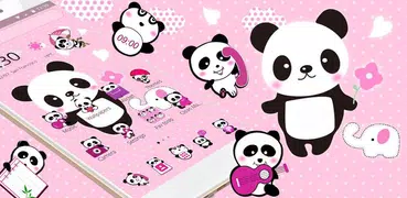 Tema rosa bel panda