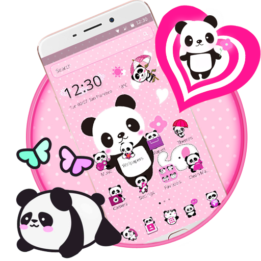 Tema rosa bel panda