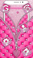 Pink Diamond Zipper Affiche