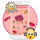 Tatlı Emoji Pembe Tema simgesi