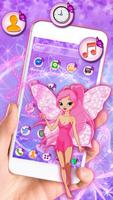 ピンクの妖精のキラキラのテーマ スクリーンショット 2