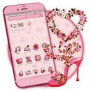 Pink Flower Vine Sandal Heart APK