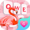 Thème Clavier Flamant Rose Filles APK